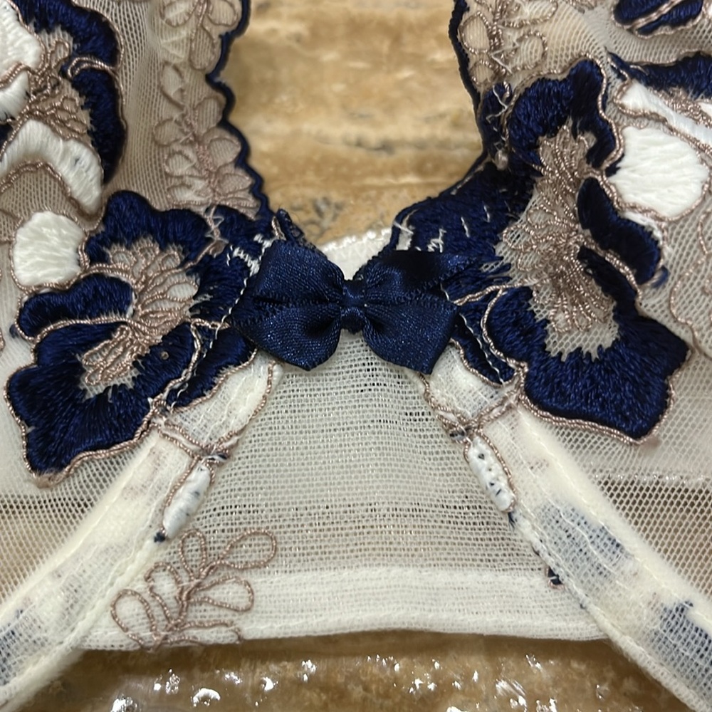 Beautiful Felina sexy 2pc embroidered matching bra/panty set - Picture 3 of 7